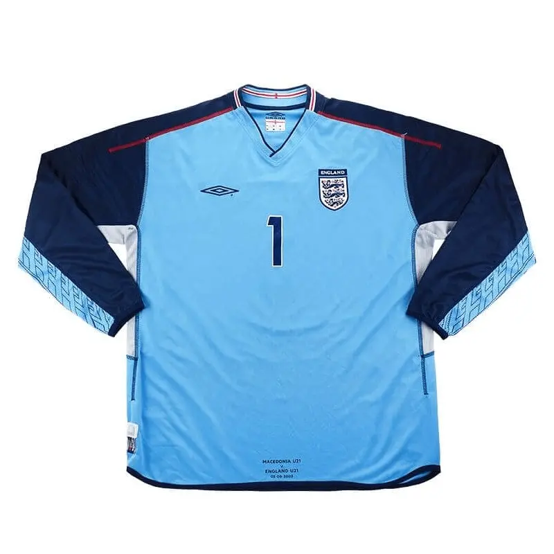 2002 england goalkeeper away shirt